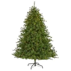 7ft. Pre-Lit Colorado Mountain Pine Artificial Christmas Tree, Clear LED Lights