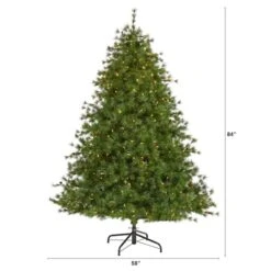 7ft. Pre-Lit Colorado Mountain Pine Artificial Christmas Tree, Clear LED Lights -Northlight Shop D256126S 2