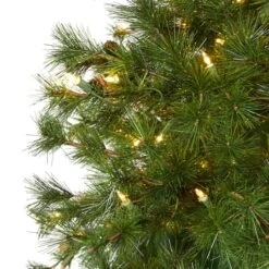 7ft. Pre-Lit Colorado Mountain Pine Artificial Christmas Tree, Clear LED Lights -Northlight Shop D256126S 3