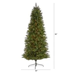 7.5ft. Pre-Lit West Virginia Mountain Pine Artificial Christmas Tree, Clear LED Lights 17 7.5ft. Pre-Lit West Virginia Mountain Pine Artificial Christmas Tree, Clear LED Lights -Northlight Shop D256131S 2