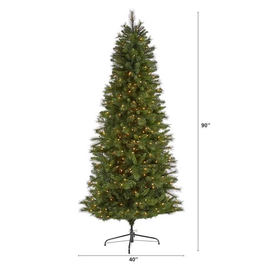 7.5ft. Pre-Lit West Virginia Mountain Pine Artificial Christmas Tree, Clear LED Lights 10 7.5ft. Pre-Lit West Virginia Mountain Pine Artificial Christmas Tree, Clear LED Lights - Image 8