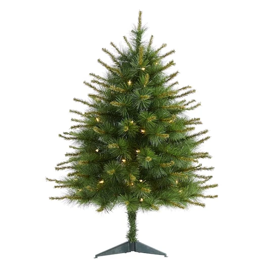3ft. Pre-Lit New England Pine Artificial Christmas Tree, Clear LED Lights 3 3ft. Pre-Lit New England Pine Artificial Christmas Tree, Clear LED Lights