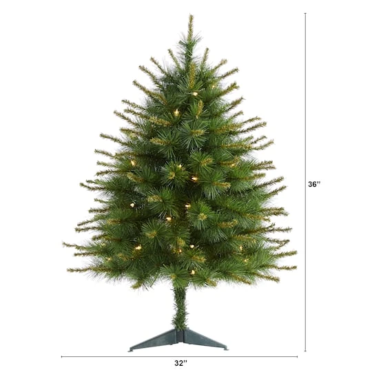 3ft. Pre-Lit New England Pine Artificial Christmas Tree, Clear LED Lights 5 3ft. Pre-Lit New England Pine Artificial Christmas Tree, Clear LED Lights - Image 3