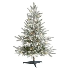 3ft. Pre-Lit Manchester Spruce Artificial Christmas Tree, Clear LED Lights 11 3ft. Pre-Lit Manchester Spruce Artificial Christmas Tree, Clear LED Lights -Northlight Shop D256158S 1 1