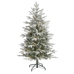 4.5ft. Pre-Lit Manchester Spruce Artificial Christmas Tree, Clear LED Lights