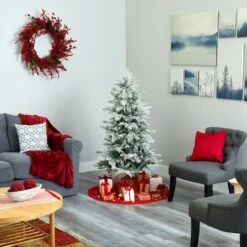 5ft. Pre-Lit Nova Scotia Spruce Artificial Christmas Tree, Warm White LED Lights -Northlight Shop D256162S 7