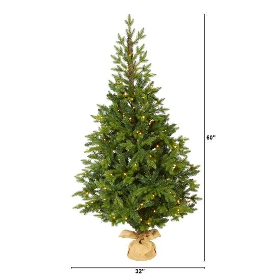 5ft. Pre-Lit Fraser Fir Artificial Christmas Tree, Clear LED Lights 8 5ft. Pre-Lit Fraser Fir Artificial Christmas Tree, Clear LED Lights - Image 6
