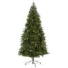 7ft. Pre-Lit Grand Teton Spruce Flat Back Artificial Christmas Tree, Clear LED Lights -Northlight Shop D256186S 1