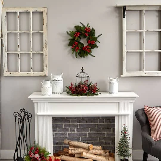 15" Pine & Berry Birdhouse Candelabrum 7 15" Pine & Berry Birdhouse Candelabrum - Image 5