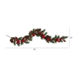6ft. Apple, Berries & Pinecone Garland 8 6ft. Apple, Berries & Pinecone Garland -Northlight Shop D292885S 2