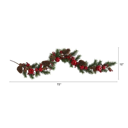 6ft. Apple, Berries & Pinecone Garland 5 6ft. Apple, Berries & Pinecone Garland - Image 3