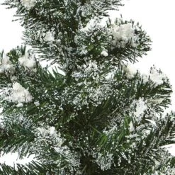 2 Pack 18" Unlit Snowy Mini Pine Artificial Christmas Trees With Tin Planters 10 2 Pack 18" Unlit Snowy Mini Pine Artificial Christmas Trees With Tin Planters -Northlight Shop D292902S 13