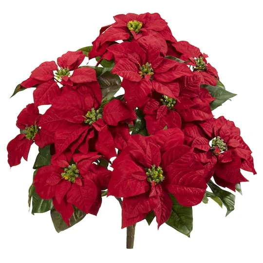 24" Red Poinsettia Plant Set 3 24" Red Poinsettia Plant Set