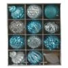 12ct. 4" Blue & Silver Shatterproof Luxe Ornament Set 1 12ct. 4" Blue & Silver Shatterproof Luxe Ornament Set -Northlight Shop D322170S 1