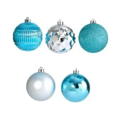 40ct. 3" Blue & Silver Shatterproof Ball Ornaments 11 40ct. 3" Blue & Silver Shatterproof Ball Ornaments -Northlight Shop D322176S 3
