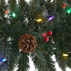 6ft. LED Snow Dusted Pinecones & Berries Garland -Northlight Shop D322401S 3