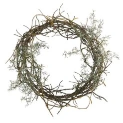 17" Frosted Twig Wreath