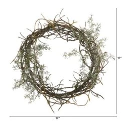 17" Frosted Twig Wreath -Northlight Shop D322823S 2