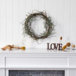 17" Frosted Twig Wreath -Northlight Shop D322823S 3