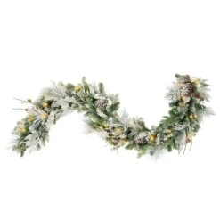 Haute Décor 6ft. Pre-Lit LED Snowfall Creek Garland -Northlight Shop D330223S 3
