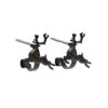 Original MantleClip® Matte Black Reindeer Icons Stocking Holders, 2ct. -Northlight Shop D349369S 1