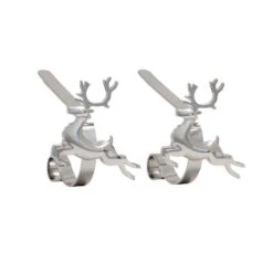 Original MantleClip® Silver Reindeer Icons Stocking Holders, 2ct. 6 Original MantleClip® Silver Reindeer Icons Stocking Holders, 2ct. -Northlight Shop D349384S 1 1