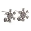 Original MantleClip® Pewter Snowflake Icons Stocking Holders, 2ct. -Northlight Shop D349404S 1