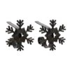 Haute Decor Matte Black Original MantleClips With Snowflake Icon, 2ct. -Northlight Shop D349415S 1