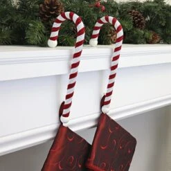 Haute Decor Large Candy Cane Stocking Holders, 2ct. -Northlight Shop D349422S 2