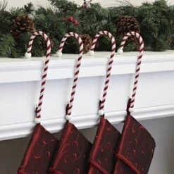 Haute Decor Classic Candy Cane Stocking Holders, 4ct. -Northlight Shop D349423S 2