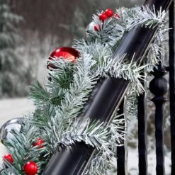 Haute Decor GarlandTies 18" Frosted Noble Pine Ties, 20ct. -Northlight Shop D349530S 2