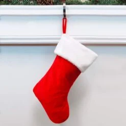 Haute Decor HangRight™ Christmas Red & White Stocking -Northlight Shop D349544S 2
