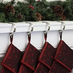 Haute Decor Silver MantleClip Jr., 4ct. 7 Haute Decor Silver MantleClip Jr., 4ct. -Northlight Shop D349564S 2