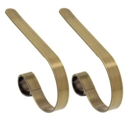 Original MantleClip® Antique Brass Stocking Holders, 2ct. -Northlight Shop D349577S 1 1