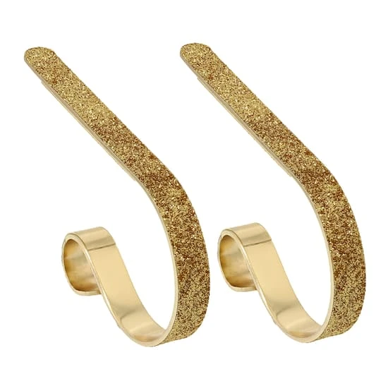 Original MantleClip® Gold Glitter Stocking Holders, 2ct. 3 Original MantleClip® Gold Glitter Stocking Holders, 2ct.