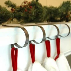 Original MantleClip® Oil-Rubbed Bronze Stocking Holders, 4ct. -Northlight Shop D349589S 2