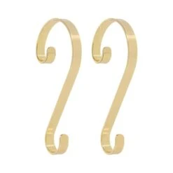 Haute Decor Stocking Scroll® Brass Stocking Holders, 2ct. 6 Haute Decor Stocking Scroll® Brass Stocking Holders, 2ct. -Northlight Shop D349623S 1 1