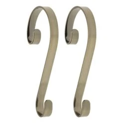 Haute Decor Stocking Scroll® Antique Brass Stocking Holders, 2ct.