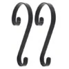 Haute Decor Stocking Scroll® Matte Black Stocking Holders, 2ct. -Northlight Shop D349637S 1