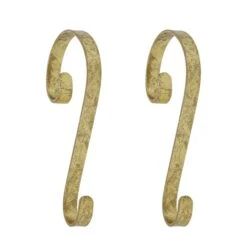 Haute Decor Stocking Scroll® Gold Foil Stocking Holders, 2ct. 6 Haute Decor Stocking Scroll® Gold Foil Stocking Holders, 2ct. -Northlight Shop D349638S 1 1