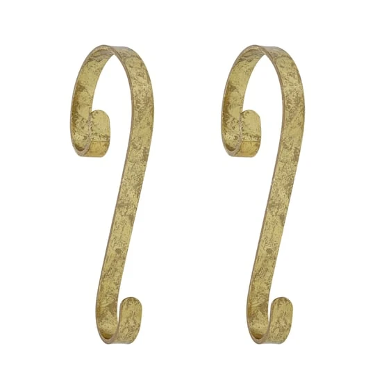 Haute Decor Stocking Scroll® Gold Foil Stocking Holders, 2ct. 3 Haute Decor Stocking Scroll® Gold Foil Stocking Holders, 2ct.