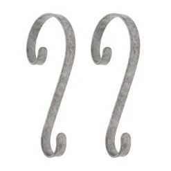 Haute Decor Stocking Scroll® Galvanized Stocking Holders, 2ct. 5 Haute Decor Stocking Scroll® Galvanized Stocking Holders, 2ct. -Northlight Shop D349639S 1 1