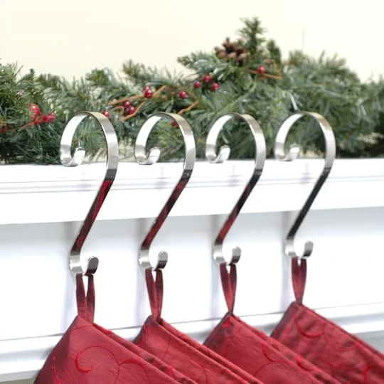 Haute Decor Stocking Scroll® Silver Stocking Holders, 4ct. 5 Haute Decor Stocking Scroll® Silver Stocking Holders, 4ct. - Image 3
