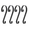 Haute Decor Stocking Scroll® Matte Black Stocking Holders, 4ct. -Northlight Shop D349652S 1