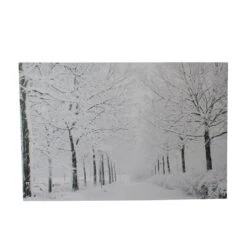 Northlight Fiber Optic Lighted Snowfall Winter Lane Christmas Canvas Wall Art -Northlight Shop D361833S 1 1
