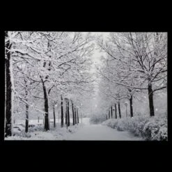 Northlight Fiber Optic Lighted Snowfall Winter Lane Christmas Canvas Wall Art -Northlight Shop D361833S 12