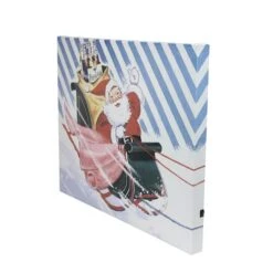 Northlight LED Back Lit Santa Claus & Sleigh Pepsi Christmas Wall Art -Northlight Shop D361888S 2