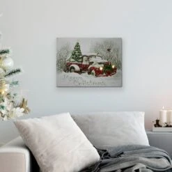 Northlight LED Lighted Truck & Tree Christmas Canvas Wall Art 20 Northlight LED Lighted Truck & Tree Christmas Canvas Wall Art -Northlight Shop D361892S 12