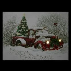Northlight LED Lighted Truck & Tree Christmas Canvas Wall Art 21 Northlight LED Lighted Truck & Tree Christmas Canvas Wall Art -Northlight Shop D361892S 13