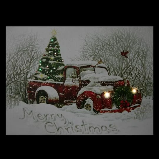 Northlight LED Lighted Truck & Tree Christmas Canvas Wall Art 11 Northlight LED Lighted Truck & Tree Christmas Canvas Wall Art - Image 9